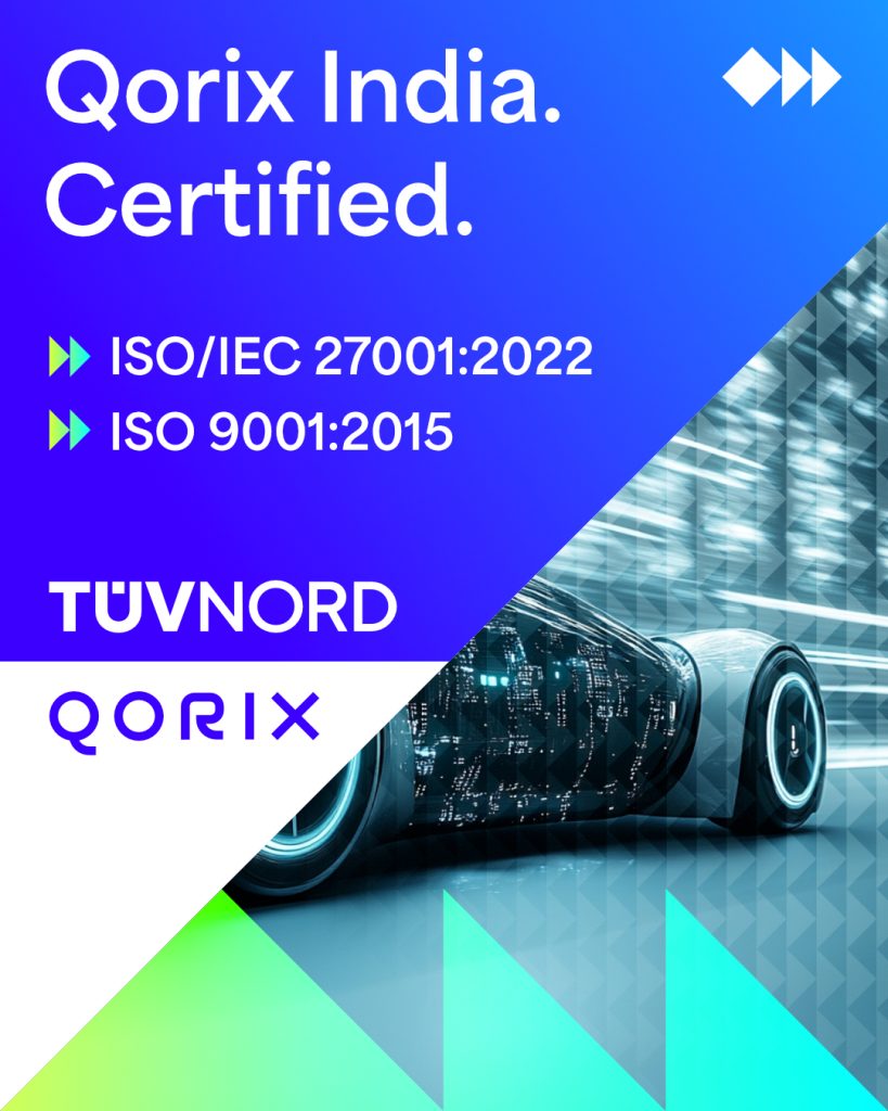 Qorix India. Certified with TUV NORD